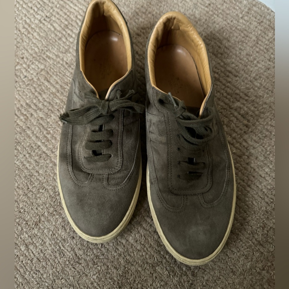 Hermes suede sneakers